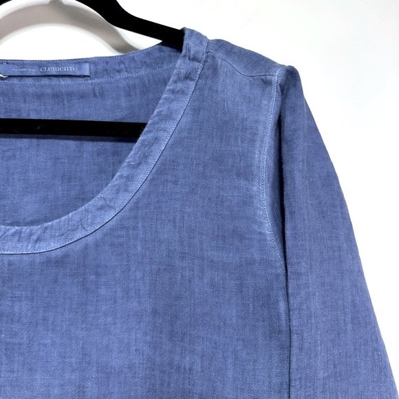 Elemente Clemente | 100% Linen 3/4 Sleeve Tunic Top - Picture 3 of 7